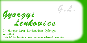 gyorgyi lenkovics business card
